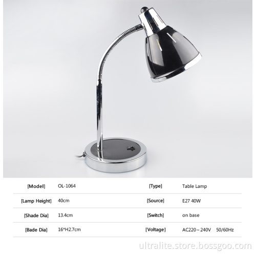 Black Color Simple Style Lamp Iron Table Lamp